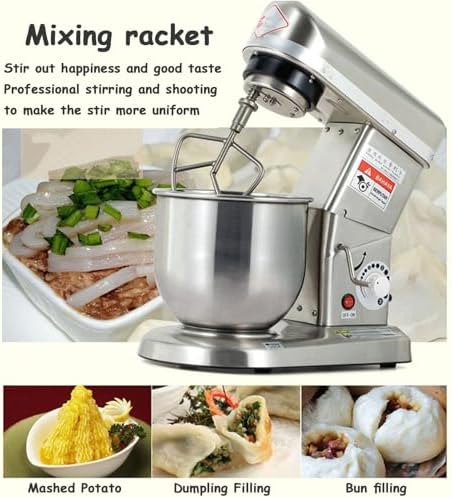 Profesjonalny mikser stojakowy, 3 Speed 10L Mixing Bowl 500W Elektryczny z Beater & Dough Hok, komercyjny mikser kuchenny i mikser, biały