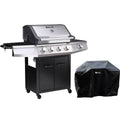Grill gazowy „Bingo 5” – 5 palników (1 strona) – 15,2 kW + osłona ochronna – czarny