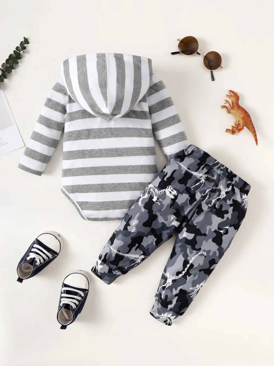 Baby Two-Piece Cotton Outfit Set with Stretch Fit