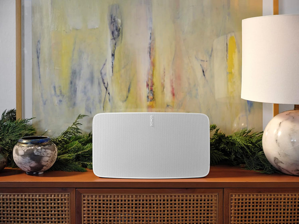 Sonos Five | Głośnik Hi-Fi z Wi-Fi, wejściem liniowym 3,5 mm, obsługą strumieniowego przesyłania dźwięku o wysokiej rozdzielczości - Biały