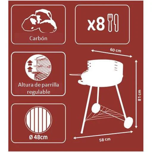 Nowy grill węglowy Manaus 48 cm