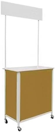 Portable Folding Counter Table - Event Reception Podium, Commercial Tasting Booth, Trade Show Display Stand for Exhibits & Advertising, Lightweight & Versatile