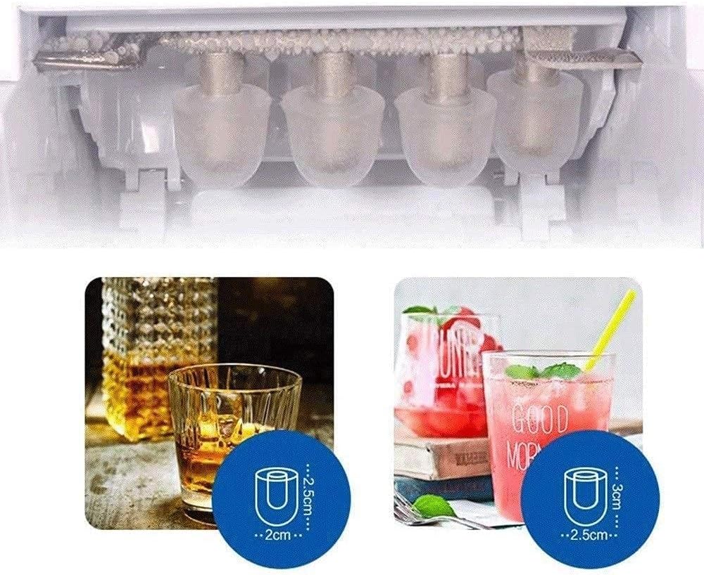 Kostkarka do lodu, elektryczna kostkarka do lodu Blat 15 kg / 24 godziny do domowej kuchni Przenośna maszyna do produkcji kostek lodu