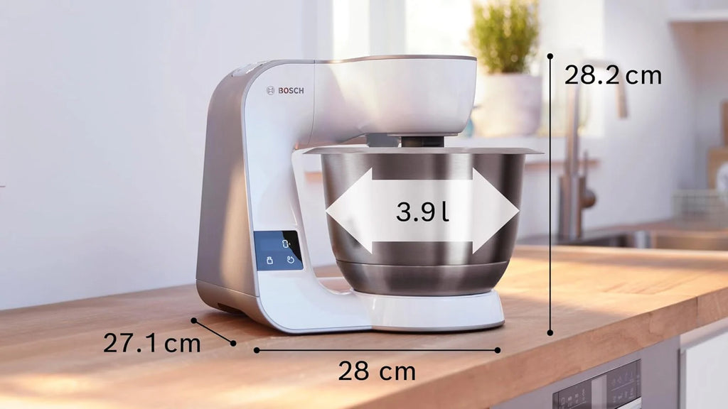 Bosch Robot kuchenny Serie 4 MUM5XL74, 1000 W, wbudowana waga i timer, 3,9 l misa, bogaty zestaw akcesoriów