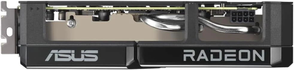ASUS Dual AMD Radeon RX 9060, karta graficzna 8G GDDR6, 128-bitowy, PCIe 5.0, 1 HDMI 2.1, 2 DisplayPort 2.1, konstrukcja 2,5, wentylatory Axial-Tech, technologia 0db, GPU Tweak III, czarny