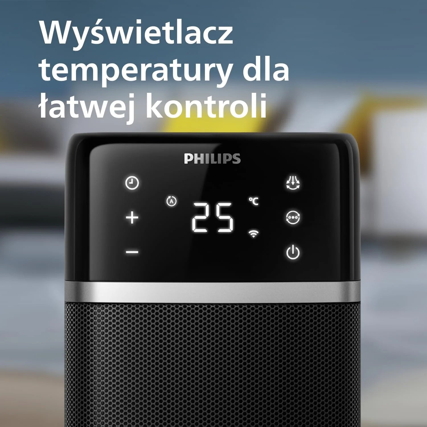 Philips Air Performer 3w1 - wentylator, oczyszczacz powietrza i grzejnik, Filtr NanoProtect HEPA, Usuwa alergeny, wirusy, bakterie, zapachy i 99,97% pyłków z powietrza, Cichy, Kolor Szary (AMF870/15)