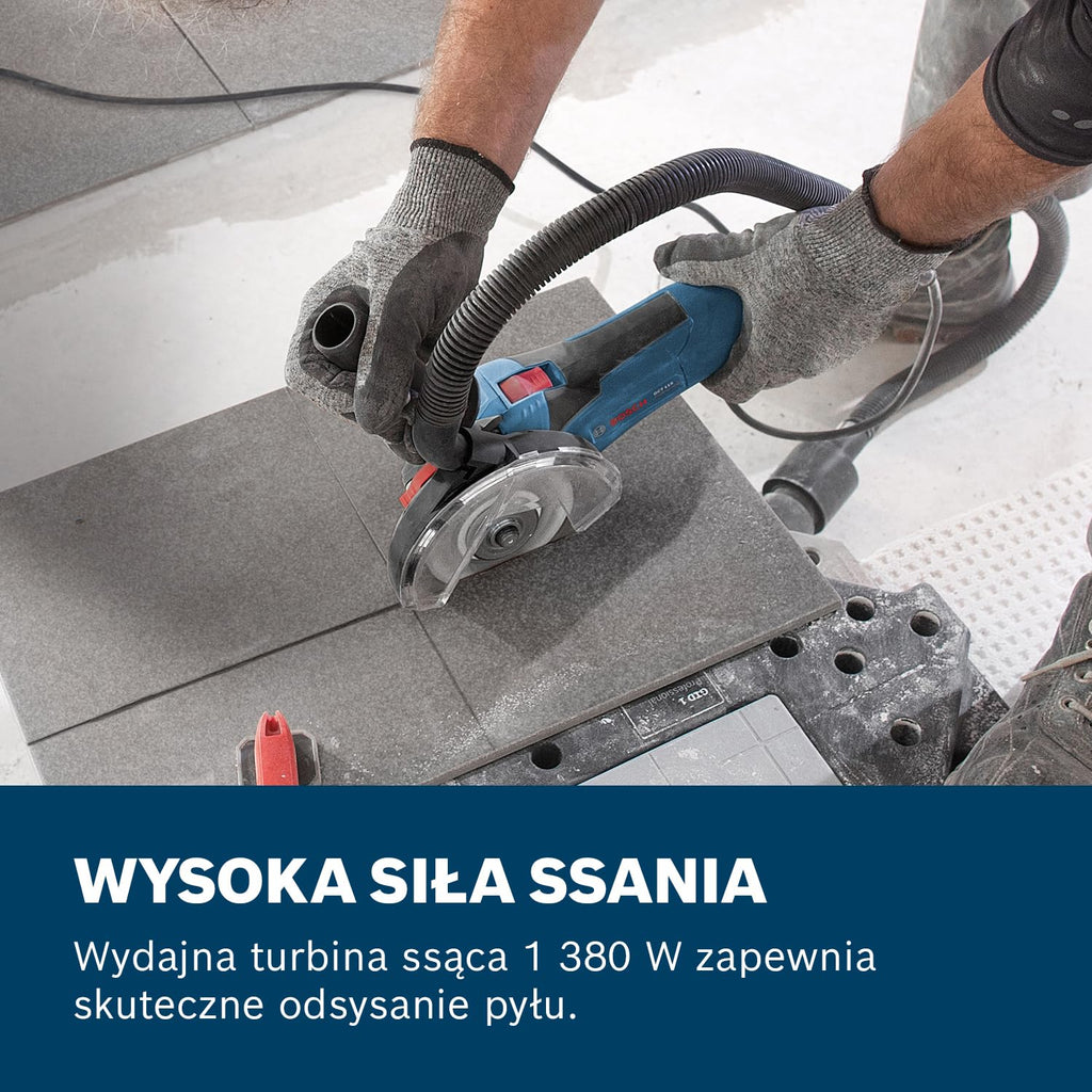 Bosch Professional: odkurzacz do pracy na mokro i sucho GAS 35 L SFC+ (1 200 W, 3 rury chromowane, wąż 3 m, zestaw dysz podłogowych, 1 filtr płaski fałdowany, worek na pył)