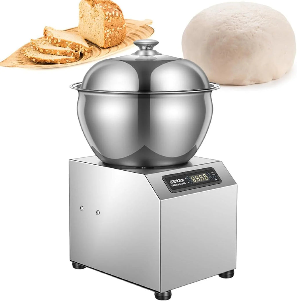 Commercial Dough Stand mikser, elektryczny mikser żywnościowy ciasto ze stali nierdzewnej maszyna gniazdowa z osłoną i timerem bezpieczeństwa, na ciasto (5KG)