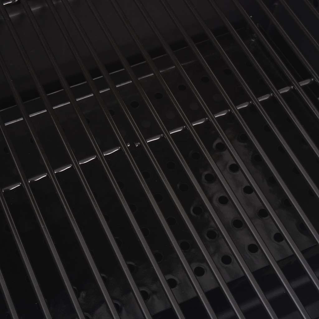 Grill węglowy Vidaxl z dolną półką, czarny