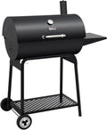 2026 Royal Gourmet CC1830 30-calowy grill węglowy ze stolikiem bocznym, grill zewnętrzny o powierzchni do gotowania 627 cali kwadratowych do ogrodu, na patio i na imprezy, czarny