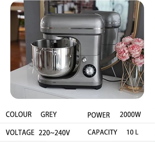 2000W 10L Mikser do ciasta – komercyjna mikser ze szortami, whisk & Beater for Bread, Cake & Pizza Baking