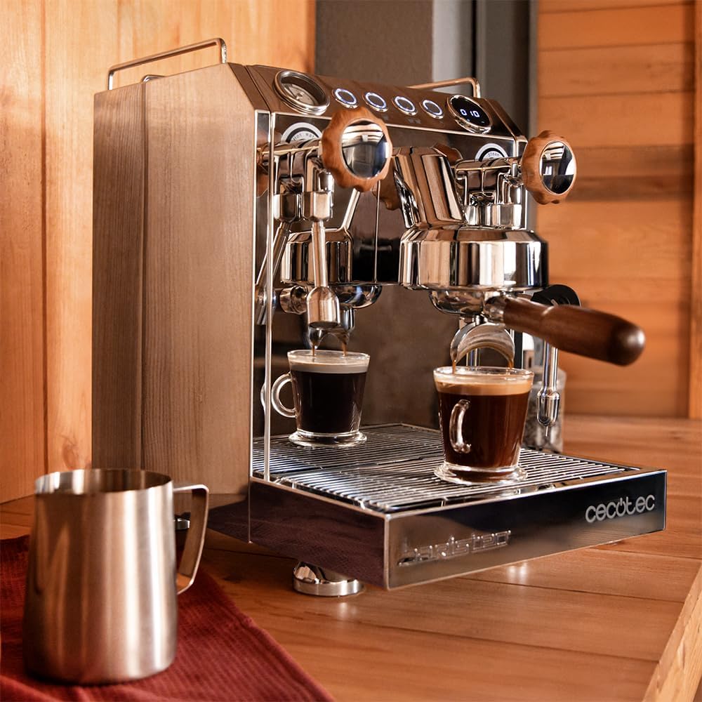 Cecotec Barista Baristeo Classic profesjonalny ekspres do kawy espresso. Wstępnie zaparzający dla lepszej ekstrakcji, zdejmowany zbiornik 2,5 l, włoska pompa 15 barów, sterowanie PID, bojler ze stali