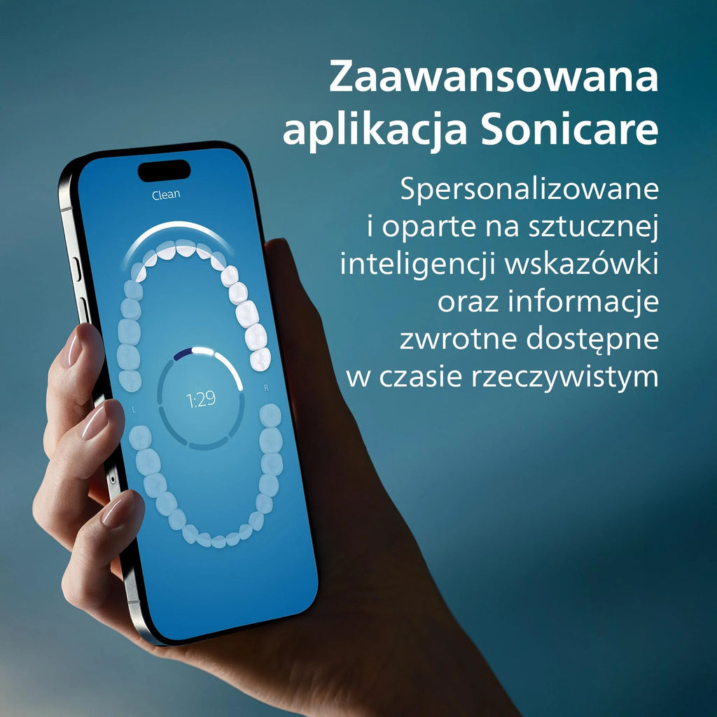 Philips Sonicare DiamondClean 9900 Prestige Elektryczna szczoteczka do zębów z technologią i aplikacją SenseIQ, 5 trybów szczotkowania, etui podróżne do ładowania, kolor szampański, HX9992/44