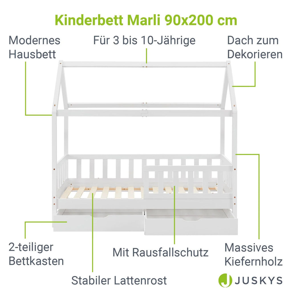 2026 Łóżko dziecięce Marli 90 x 200 cm z szufladami