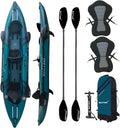 Kajak dmuchany Wattsup COD 2-osobowy – 410x85 cm (13'4 x 33) – laminowany PVC + Dropstitch – Pełny zestaw – Maks. 220 kg