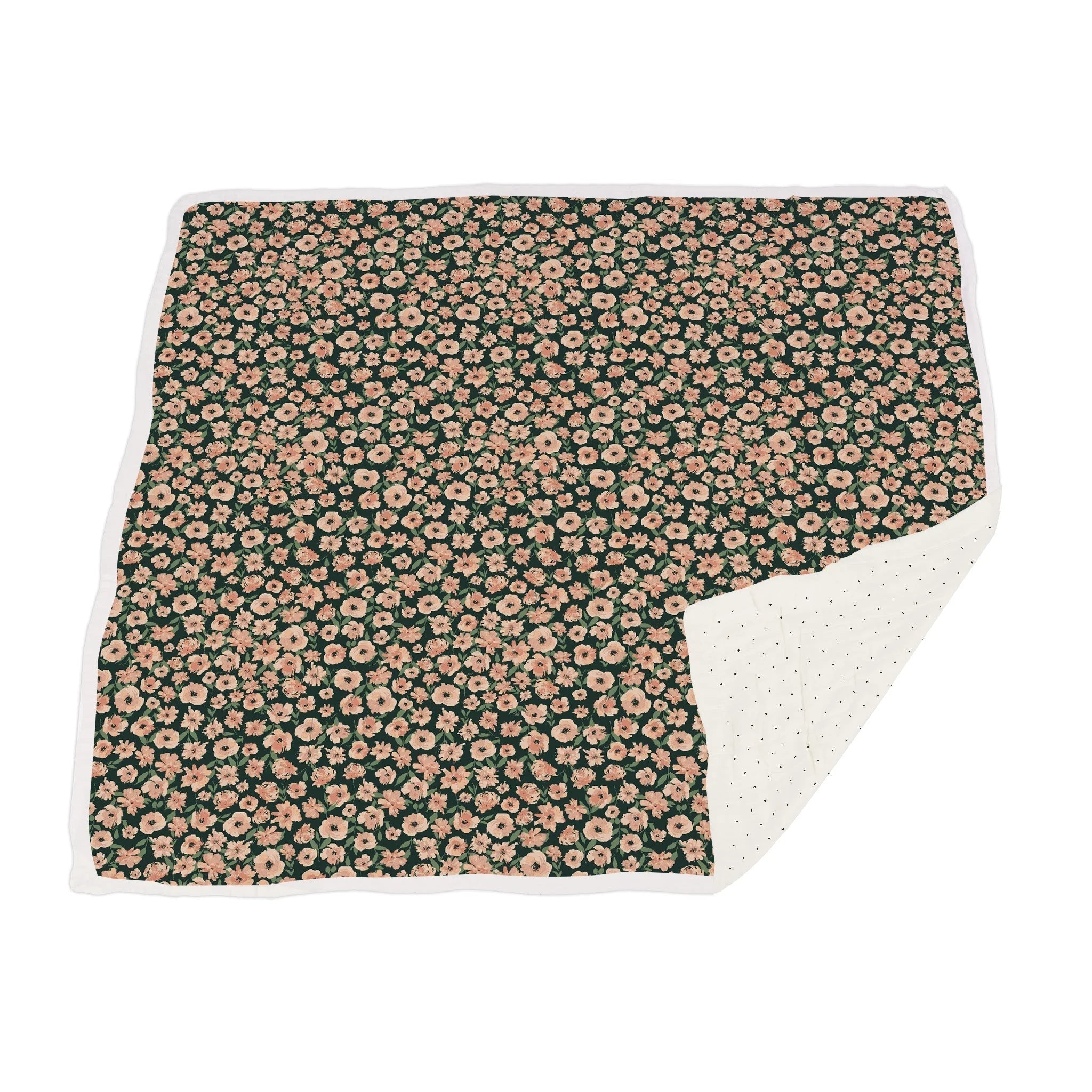 Canyon Sunset Flowers and White Polka Dot Blanket