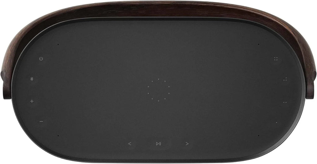 Bang & Olufsen Beosound A5 - Potężny luksusowy przenośny głośnik modułowy Bluetooth i WiFi do domu lub na zewnątrz, z długą żywotnością baterii i wbudowanym bezprzewodowym ładowaniem - Dark Oak