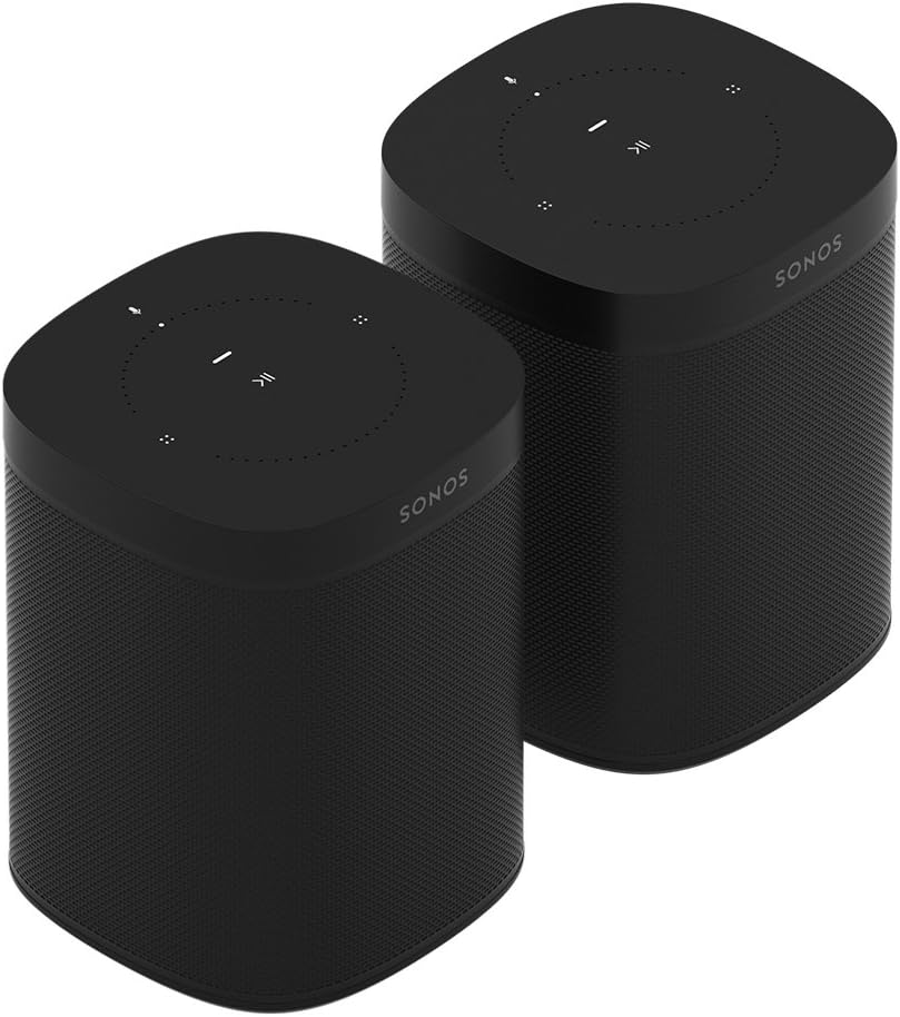 Sonos One Smart Zestaw głośników - głośniki multiroom WiFi, Alexa, Airplay, Streaming 4-Raum Set czarny