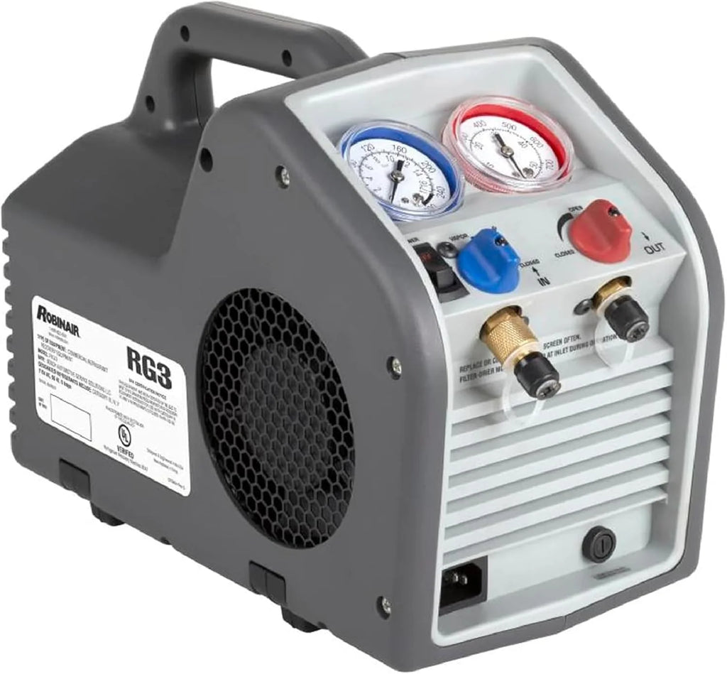 Portable Refrigerant Recovery Machine �� 115V, 60Hz, for Both Liquid and Vapor Refrigerant.