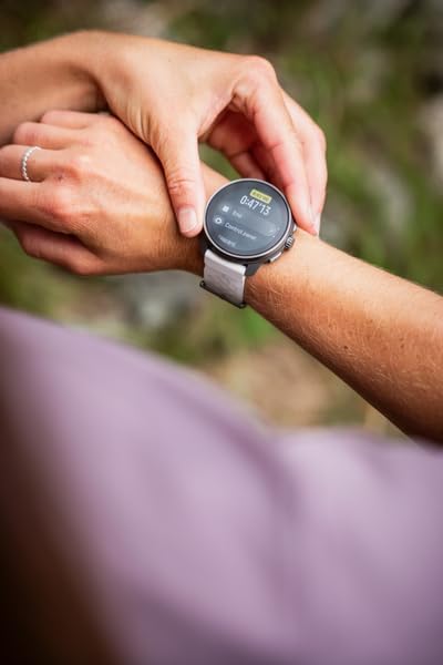 SUUNTO Race S Zegarek Biegowy z Ekranem Dotykowym Amoled, Dwuzakresowy Gps Zegarek Sportowy, Śledzenie Hrv i Snu, Plan Treningowy Oparty na Si, Bezpłatne Mapy Offline, Wodoodporność do 50M