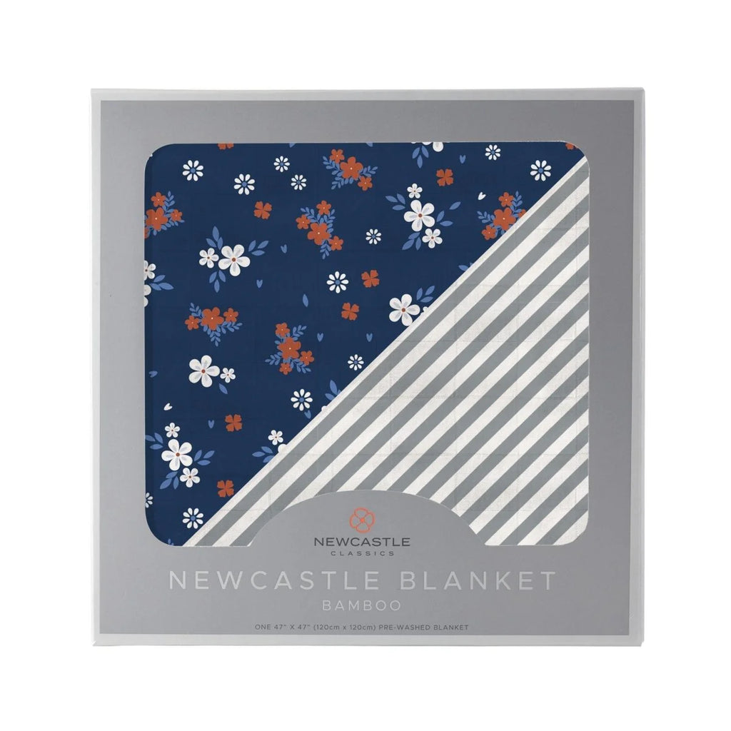 Serenity and Finley Stripe Bamboo Muslin Blanket