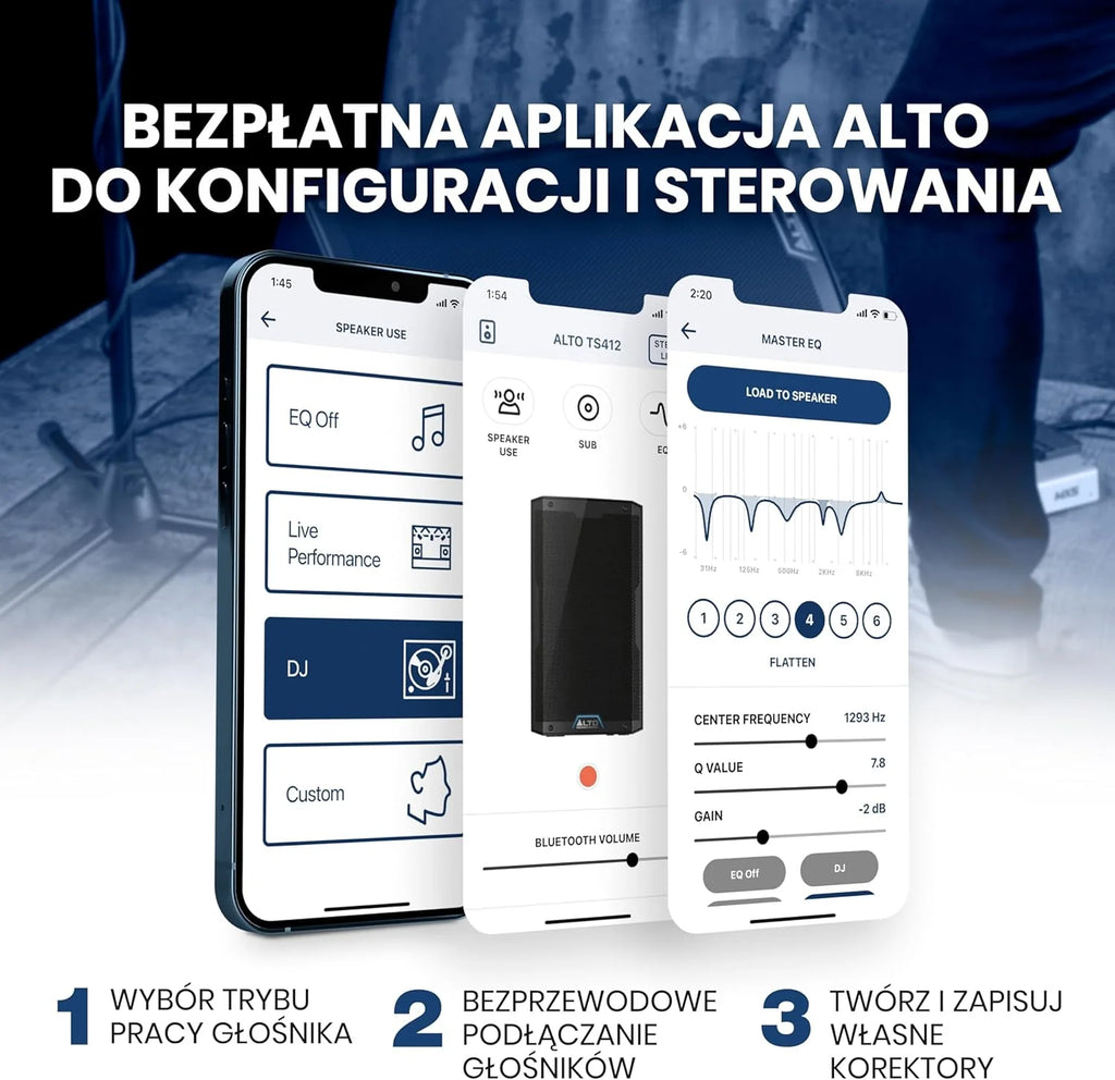 ALTO TS410 Aktywny Głośnik PA 2000W 10 z 3-Kanałowym Mikserem, Bluetooth, Bezprzewodowym Podłączaniem Głośników, DSP i Aplikacją
