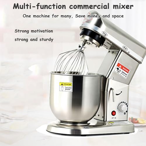 Profesjonalny mikser stojakowy, 3 Speed 10L Mixing Bowl 500W Electric z Beater & Dough Hok, komercyjny mikser kuchenny i ciasto, biały