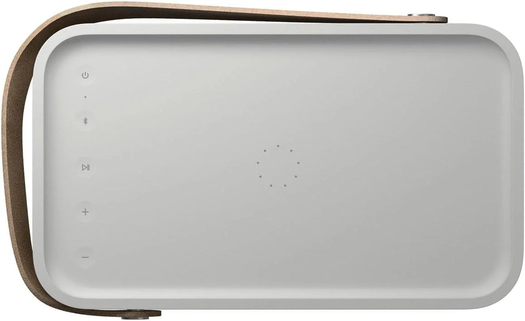 Bang & Olufsen Beolit 20 Przenośny głośnik z bluetooth, z ładowaniem bezprzewodowym, głośny dźwięk 360 stopni, głośnik do domu i na zewnątrz, ładowarka Qi do telefonu - Grey Mist