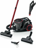 Bosch Seria 6 AGD, BGS41POW1, odkurzacz bezworkowy, pojemność 2,4 l, ściemniacz mocy uchwytu, promień działania 10 m, poziom hałasu 72 DB, czarny
