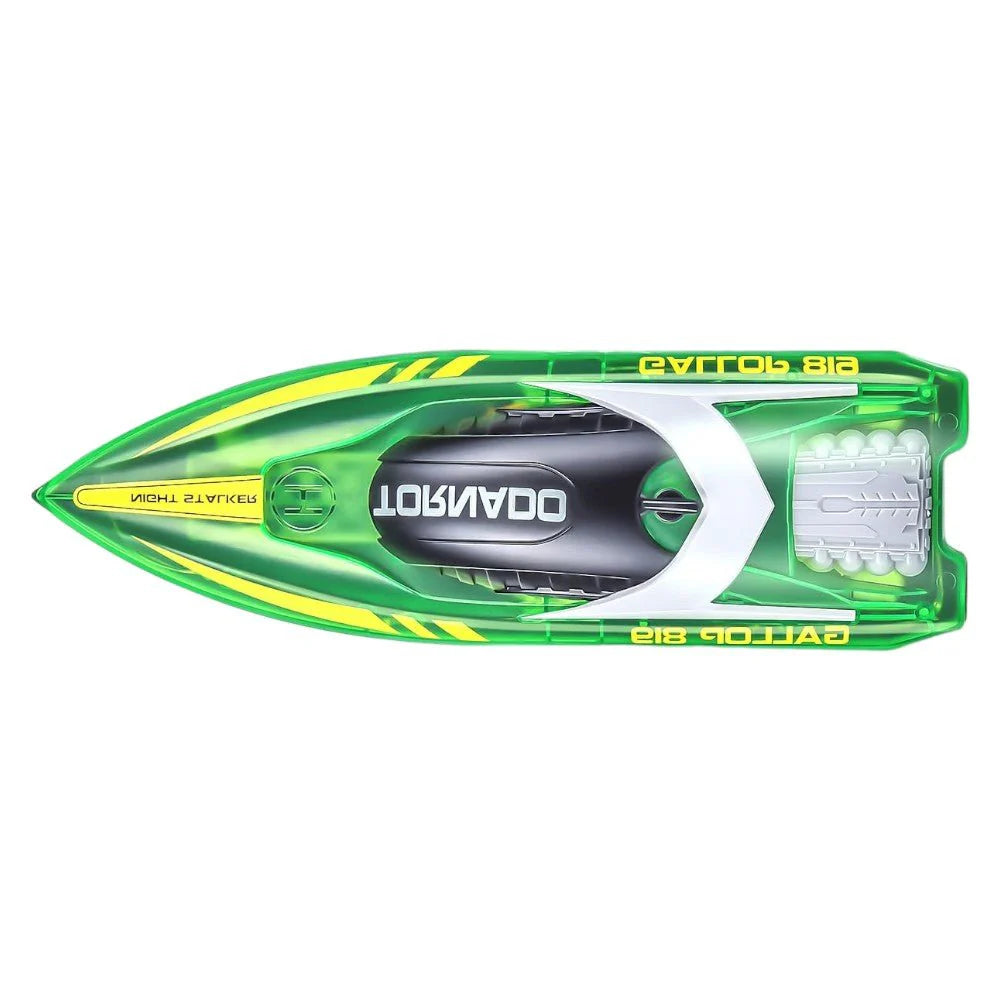 RC Speed Boat 2.4GHz – Dual Batteries, LED Lights, Fast Racing Toy