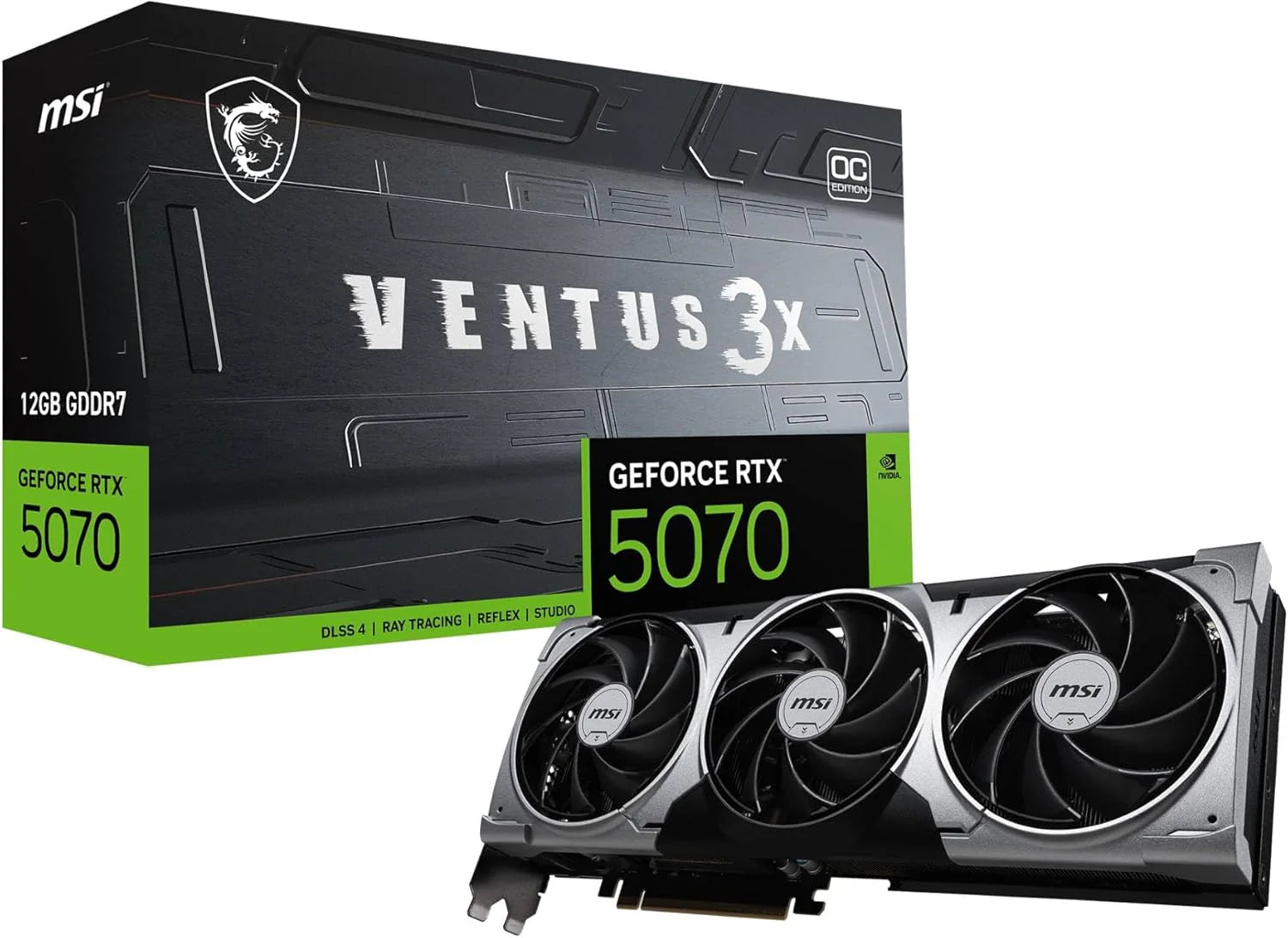 MSI Karta graficzna NVIDIA GeForce RTX 5070 12G Gaming Trio OC 192 Bit GDDR7, częstotliwość Boost do 2625 MHz, PCIe Gen 5, DLSS 4, DP 2.1 x 3, HDMI 2.1 x 1