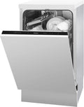Amica EGSPV 587 915 zmywarka do zabudowy/w pełni zintegrowana zmywarka (bez frontu mebli) / szerokość 45 cm / 5 programów/Aquastop/kosz na sztućce