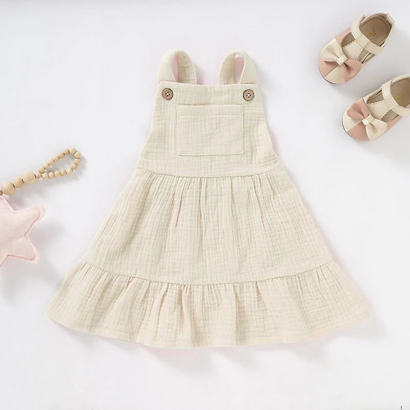 Baby clothes Organic Cotton Muslin Baby Dress Soft & Breathable