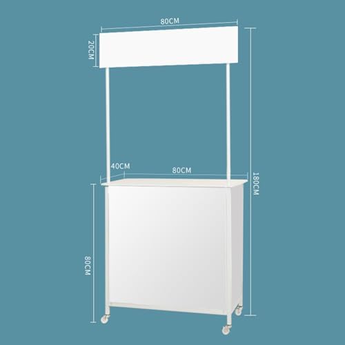 Portable Trade Show Counter Table - Pop Up Podium Display for Exhibitions, Events & Tasting Booths - Folding Kiosk Stand for Easy Setup & Transport