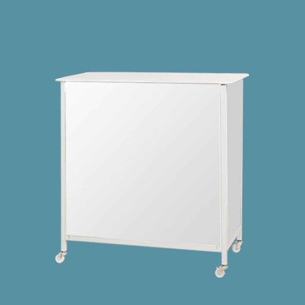 Mobile Portable Promotion Counter Table, Pop Up Podium Trade Show Exhibition Reception Event Desk Counter Speech Stand ,Commercial Supermarket Folding Tasting Table B(Size:80*40*180cm,Color:Pvc Board)