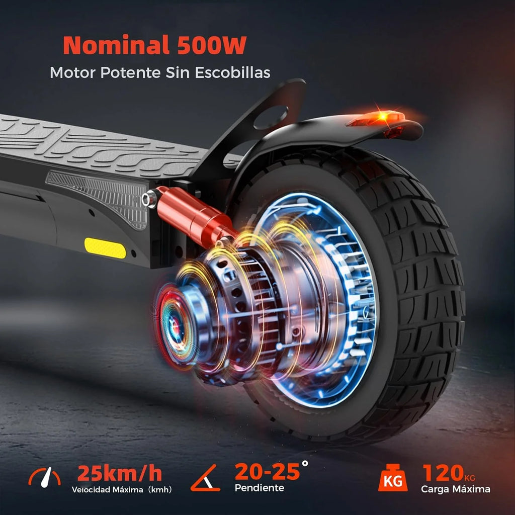 iScooter ix3 hulajnoga elektryczna dla dorosłych, bateria 480WH, maksymalna autonomia 40 km, składana hulajnoga elektryczna, sterowanie aplikacją, ładowanie 120 kg, regulowana kierownica, czterokrotne