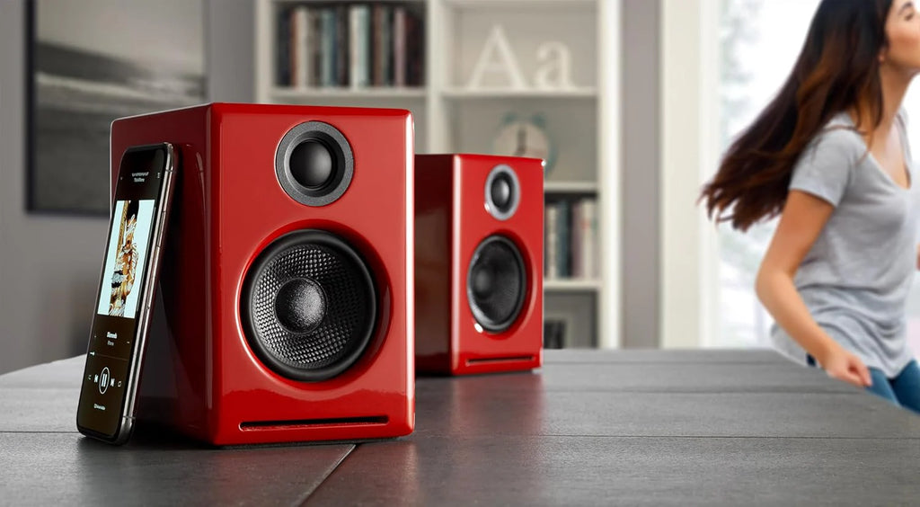 Głośniki komputerowe Audioengine A2 Bluetooth — bezprzewodowy system głośników komputerowych o mocy 60 W