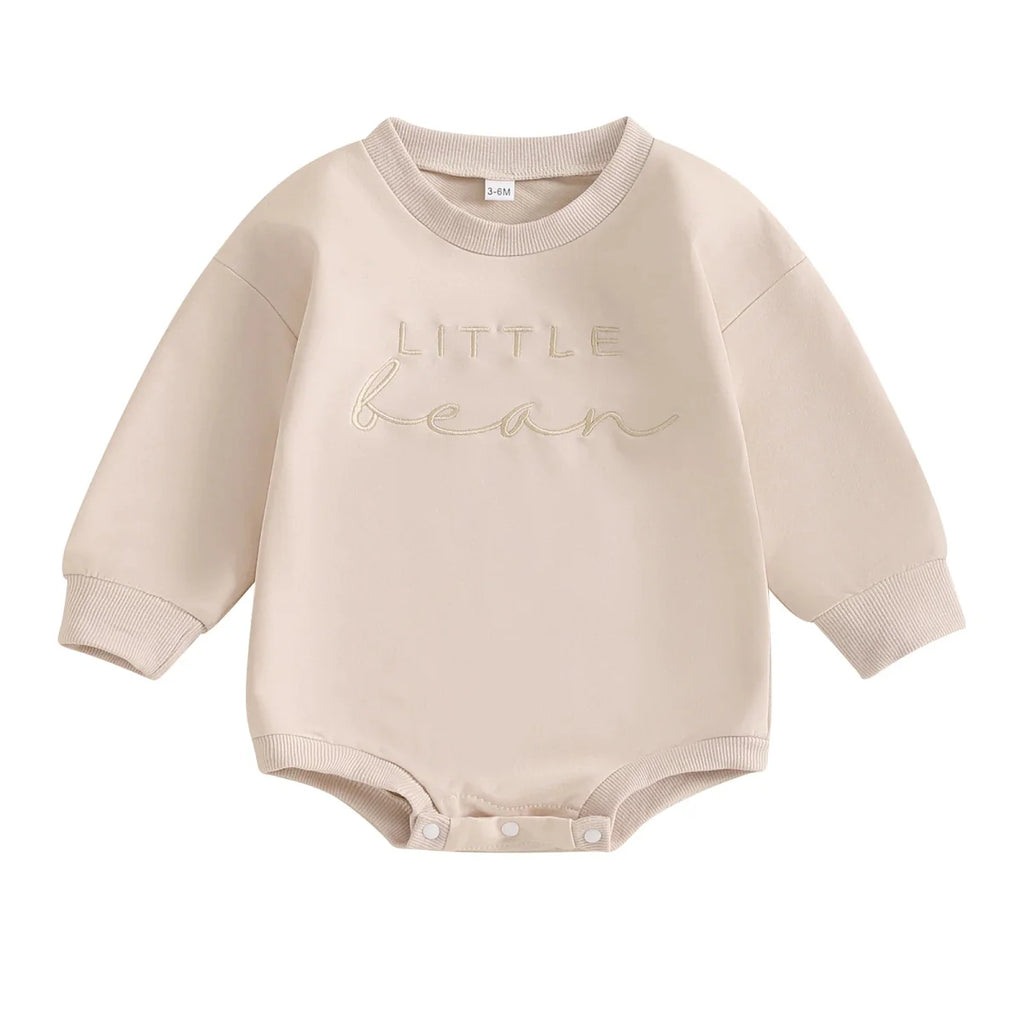 Baby Sweatshirt Bodysuit Letter Embroidery Long Sleeve Clothes