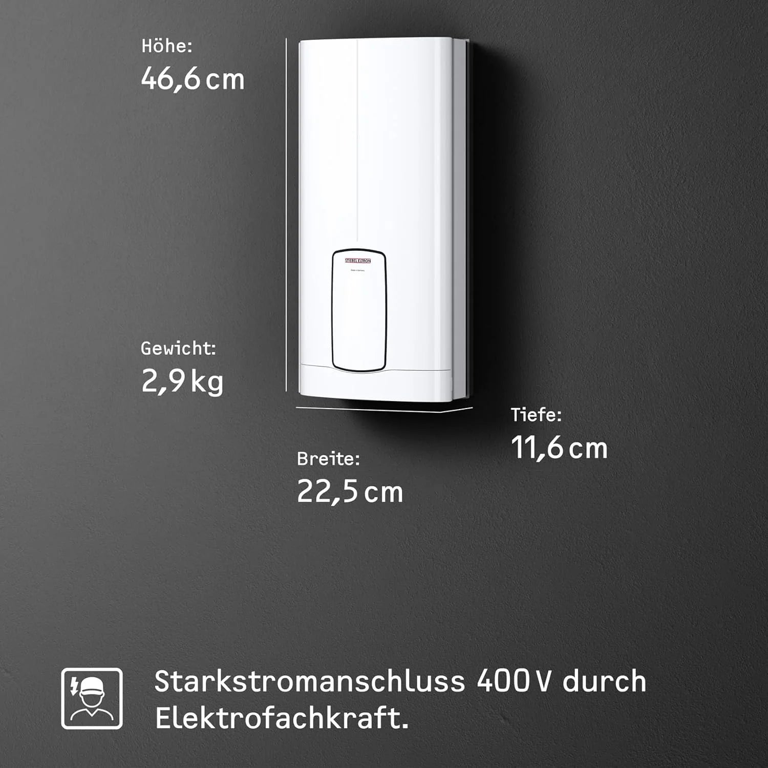 STIEBEL ELTRON Najnowsza generacja elektronicznego podgrzewacza wody HDB-E 11/13 Trend, energooszczędny dzięki technologii 2i, regulacja żądanej temperatury, 204208