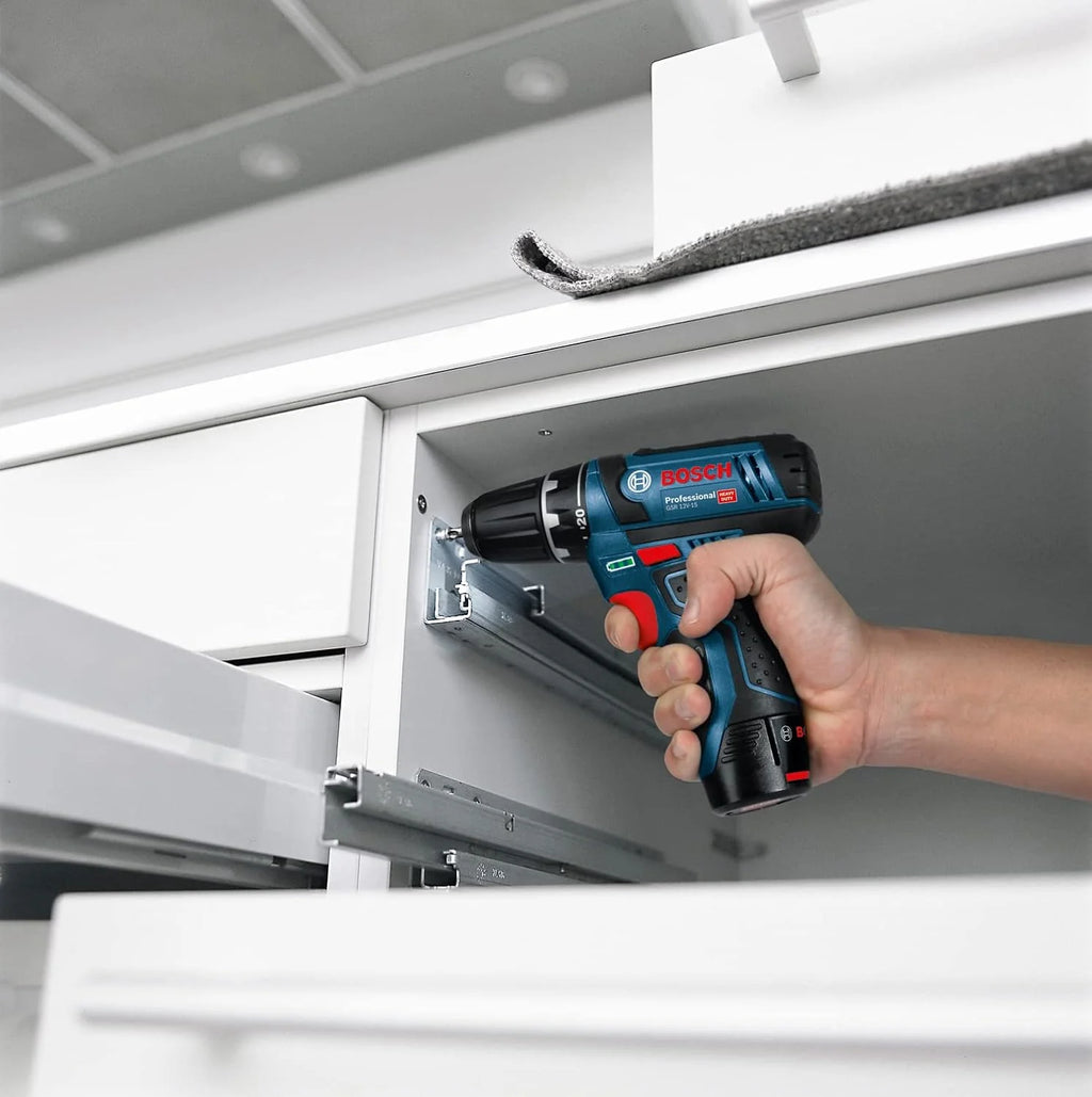 Bosch Professional Combo Kit GSR 12V-15 + GWS 12V-76 (w zestawie 2 x akumulator 2,0 Ah, ładowarka GAL 12 V-40, w L-BOXX)