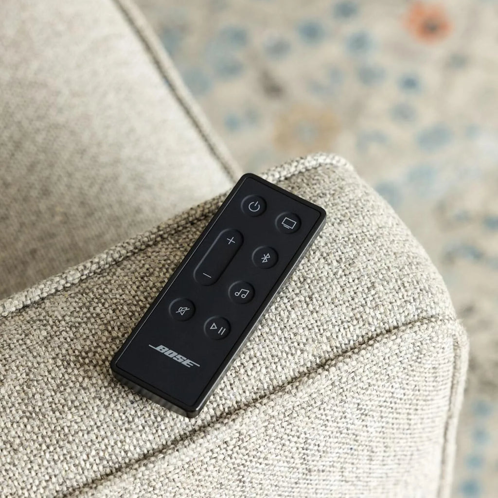 Bose Inteligentna listwa głośnikowa z Dolby Atmos, listwa głośnikowa Bluetooth sterowana głosem z wbudowanym asystentem Amazon Alexa oraz obsługą platformy Works With Google Assistant, Czarna