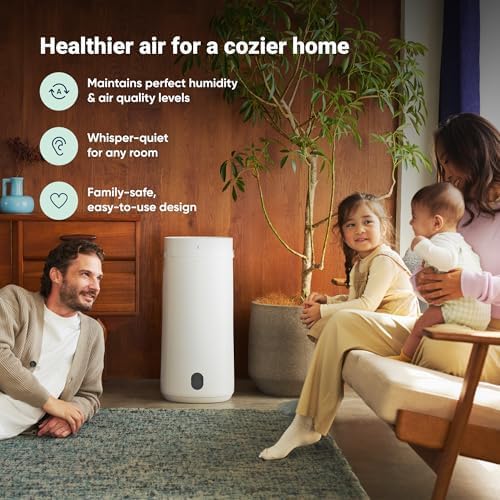 BLUEAIR Oczyszczacz i nawilżacz powietrza 2 w 1 z technologią HEPASilent i InvisibleMist 360, Top Pour pokrywa 79 m2 w 30 minut, idealnie zrównoważone powietrze, tylko jeden produkt