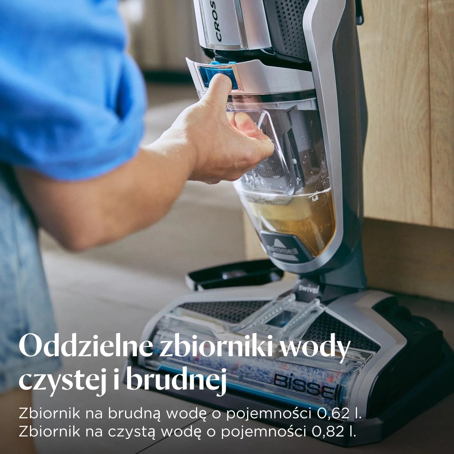 BISSELL CrossWave HydroSteam PET, Odkurzacz Piorący na Mokro Sucho z Kablem, Odkurza, Myje i Suszy, Odkurzacz z Trybem Parowym, Idealny dla Właścicieli Zwierząt, Czyszczenie Wielopowierzchniowe, 3517N
