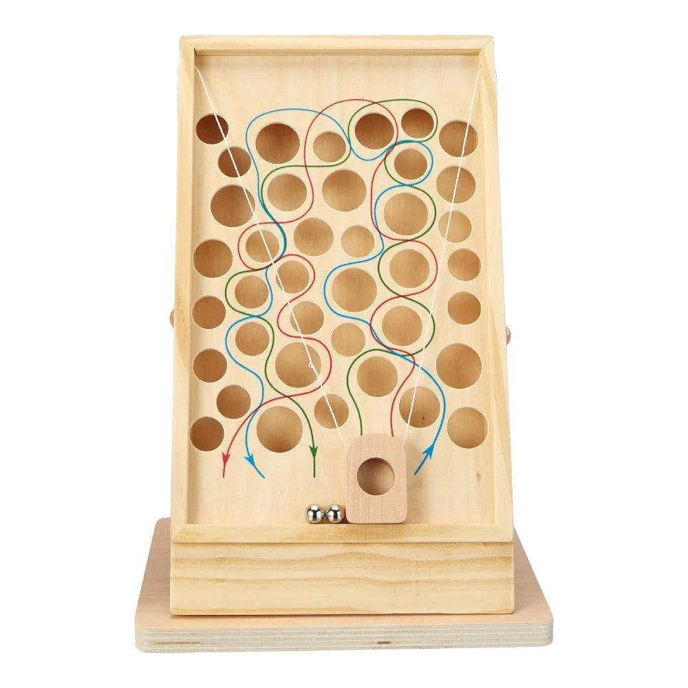 Wooden Pathway Motor Skills Toy, Ages 3 and Up, Includes Metal Balls