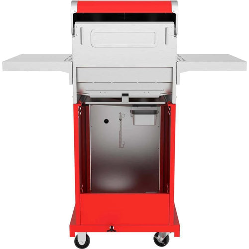 2-Burner Propane Gas Grill, Red �� Stainless Steel, 28,000 BTUs, Compact Design