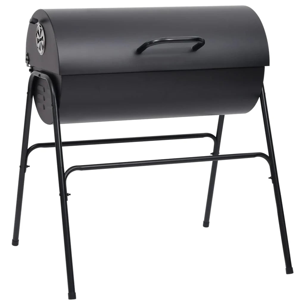 Grill 2026 z 2 czarnymi rusztami – przenośny grill stalowy o wymiarach 80x95x90 cm