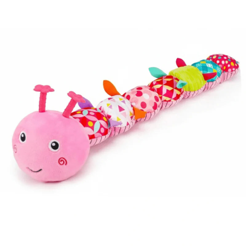 Caterpillar Plush 4 in 1 Toy with Music, Rattle, Crinkle, 0 to 12 Months