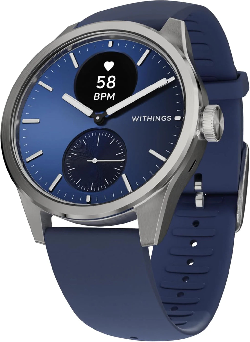 Withings ScanWatch 2 Zdrowie Smart Watch dla kobiet i mężczyzn, EKG, SpO2, temperatura, monitorowanie snu, zdrowie oddychania, wodoodporny, 30-dniowa bateria, Android i iOS