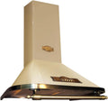 Ekskluzywny designerski okap kuchenny, 60 cm, okap ścienny z serii EMPIRE, 910 m³/h, okap kominowy, kość słoniowa, uchwyt z brązu, styl antyczny, z filtrem z węglem aktywnym, tryb wyciągu i obiegu