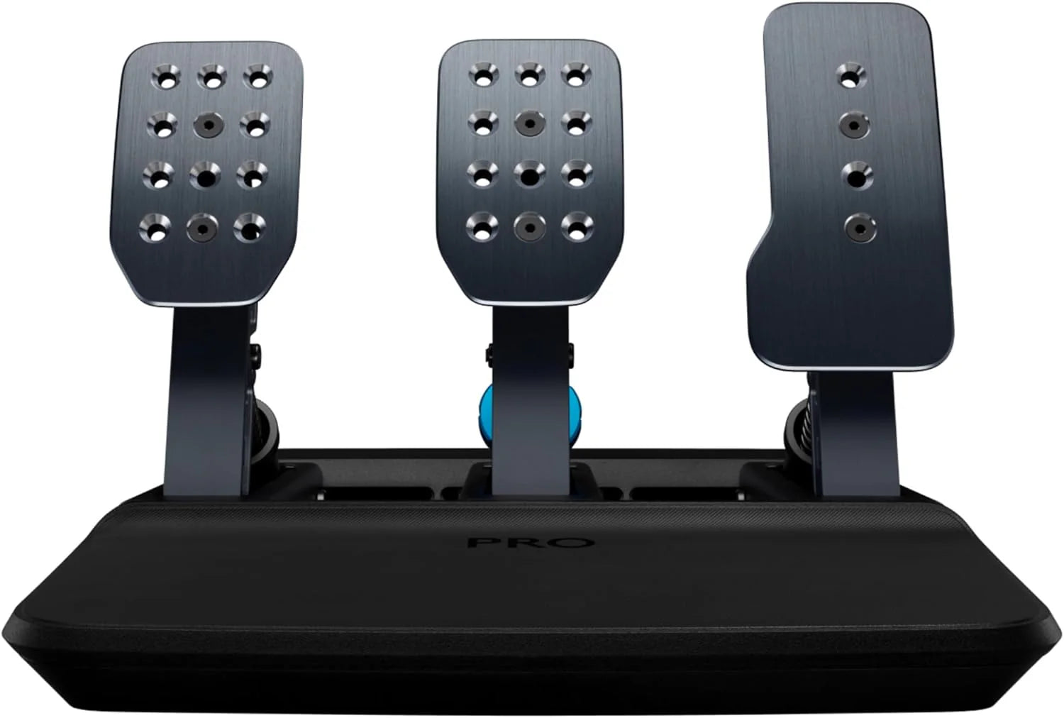 Logitech G PRO Racing Pedals – Pedały symulatora wyścigów z hamulcem z czujnikiem obciążenia 100 kg, w pełni konfigurowalne, wymienne sprężyny i elastomery, konstrukcja modułowa - Czarny